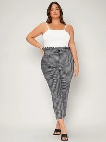 SHEIN BASICS Plus Solid Cami Top - White - View 5
