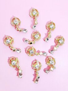 10pcs Rhinestone Decor Nail Art Decoration - Gold - View 2