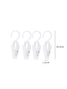 4入組多功能素色帽衣架 - 白色 - 查看 5