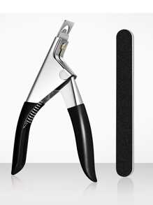 1pc Nail Clipper & 1pc Nail File - Black and White - View 1