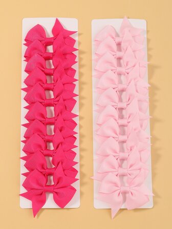 bilicaca 20pcs Toddler Girls Bow Decor Hair Clip