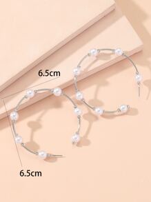 假珍珠裝飾耳環