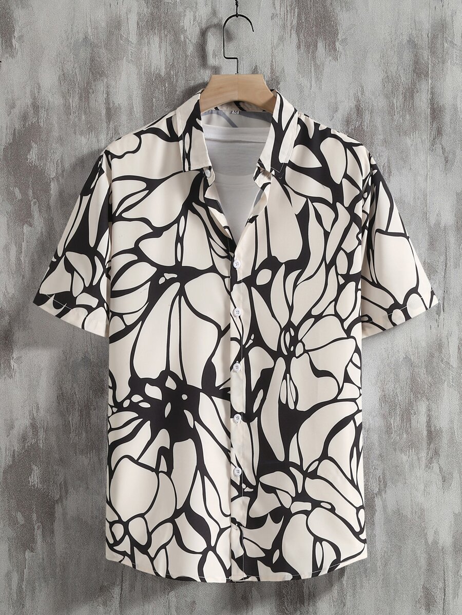 Manfinity RSRT Men Floral Print Shirt Without Tee - Multicolor - View 1
