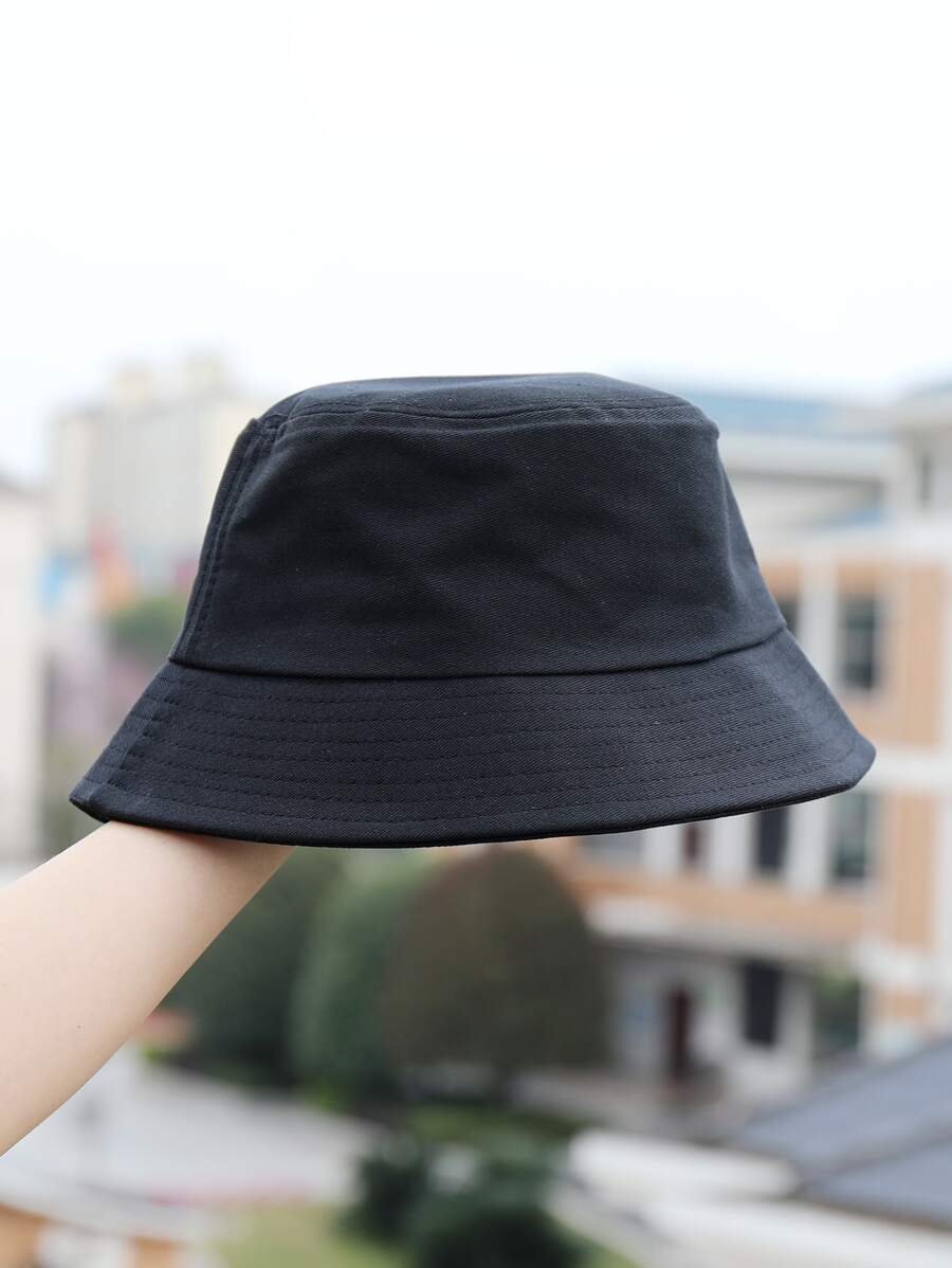 Minimalist Bucket Hat - Black - View 1