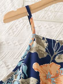 Girls Floral Print Cami Dress - Multicolor - View 3