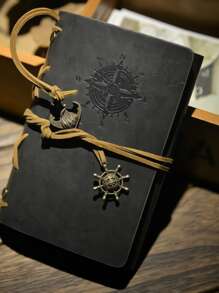 1PC Random Color Vintage Notebook With Straps And Pendants,Detachable Inside Pages - Multicolor - View 10