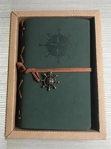 1PC Random Color Vintage Notebook With Straps And Pendants,Detachable Inside Pages - Multicolor - View 6