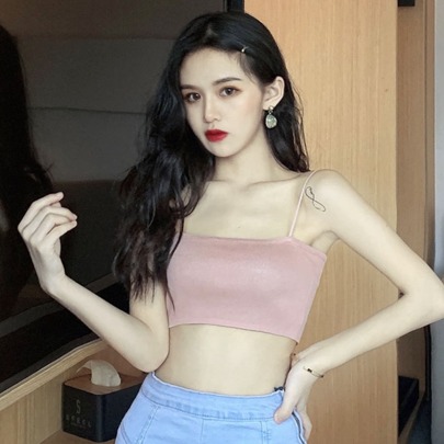 솔리드 민소매 톱