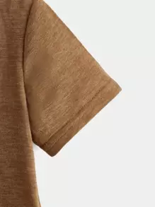 SHEIN Leap Crew 3pcs Young Boy's Casual Solid Color Button Round Neck Short Sleeve T-Shirt, Regular Fit For Summer Daily Wear - Multicolor - View 7