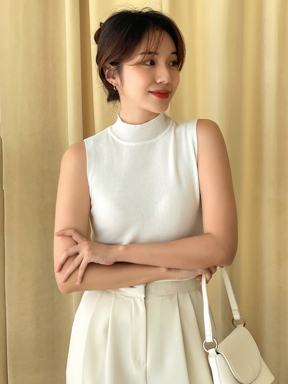 Mock Neck Sweater Vest