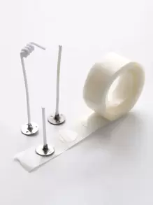 Cinta fija de 1 rollo de doble cara, cinta simple de puntos de PVC para el hogar - transparente - Ver 1