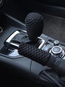 MEIKAXIU 2入組車手刹罩和換檔蓋 - 黑色 - 查看 1