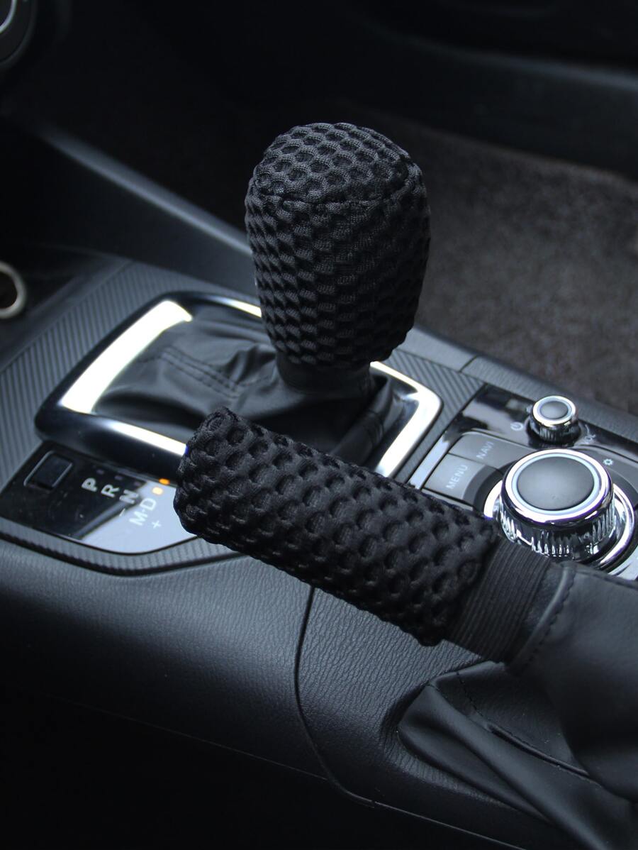 MEIKAXIU 2入組車手刹罩和換檔蓋 - 黑色 - 查看 1