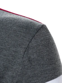 Manfinity Homme 男士條紋半紐扣polo襯衫 - 彩色 - 查看 5