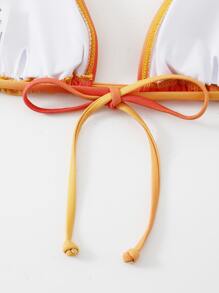 Top de bikini triángulo con efecto degradado, perfecto para el verano y de vacaciones en la playa - Multicolor - Ver 6