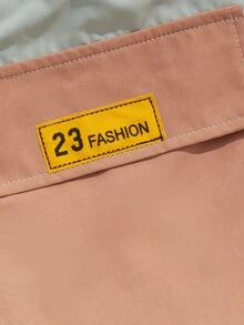 ROMWE MEN Guys Colorblock Button Front Pocket Shirt & Drawstring Buckle Shorts - Multicolor - View 3