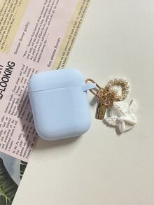 1 cái ốp lưng trang trí mặt dây chuyền thiên thần tương thích với Airpods - Màu xanh nhạt - Xem 4