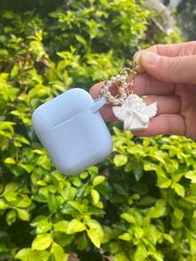 1 cái ốp lưng trang trí mặt dây chuyền thiên thần tương thích với Airpods - Màu xanh nhạt - Xem 6