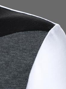 Manfinity Homme Hombres Camisa polo de color combinado ribete en contraste - Multicolor - Ver 6