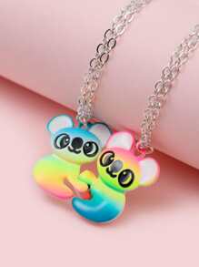 2pcs Girls Animal Decor Bracelet - Multicolor - View 3