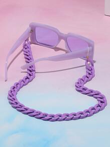 1 Set Women's Fashion Glasses + Colorful Eyeglasses Chain Beach Accessories For Women Glasses Shades - Purple - View 5