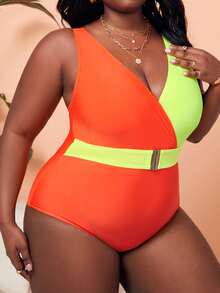 Bañador una pieza de dos tonos - Multicolor - Ver 3