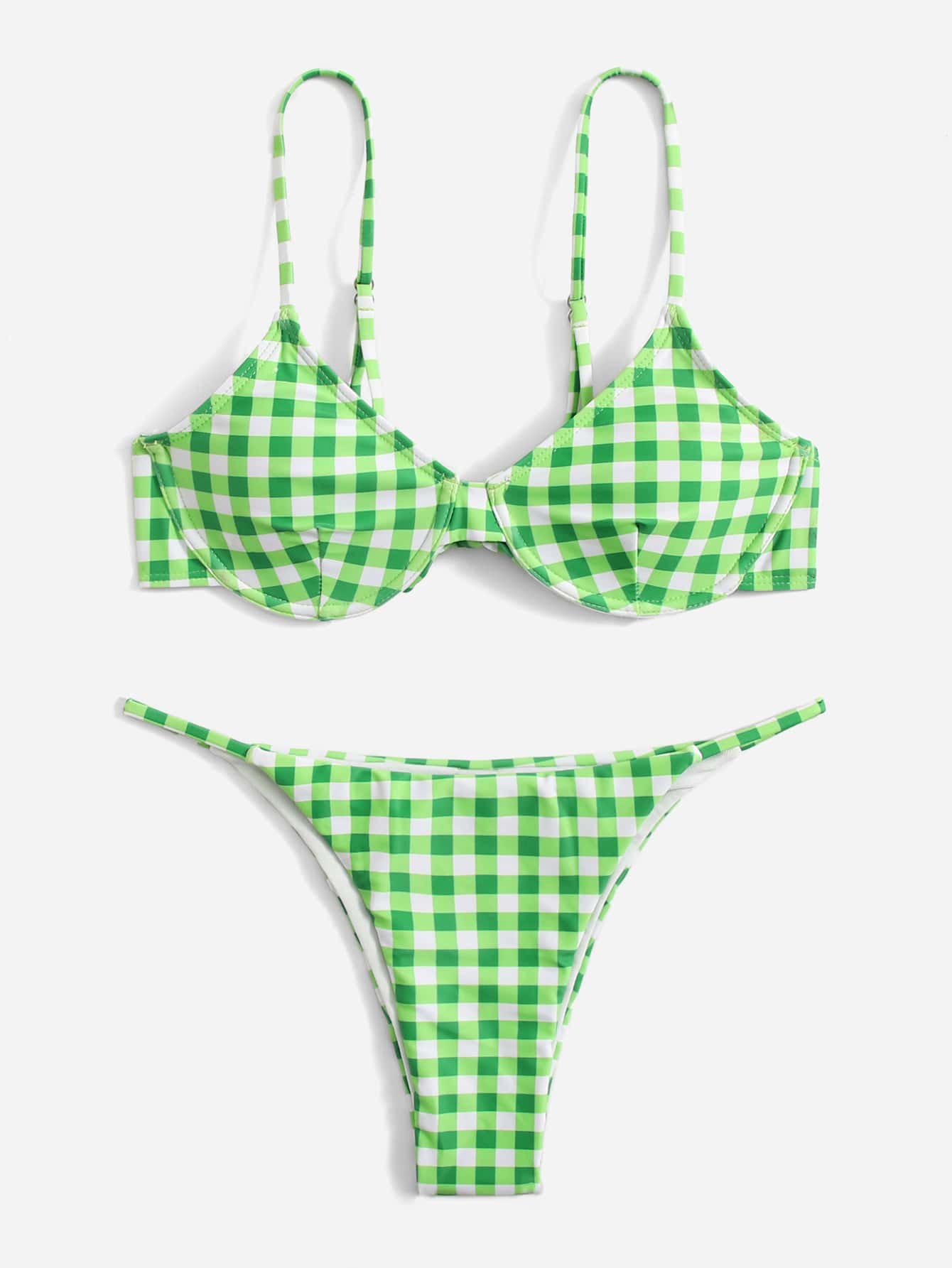Bikini Gingham Push Up cho bãi biển mùa hè - Nhiều màu - Xem 1