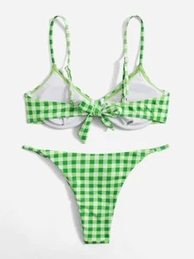 Bikini Gingham Push Up cho bãi biển mùa hè - Nhiều màu - Xem 2