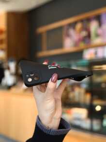 Letter Graphic Phone Case - Black and White - View 4