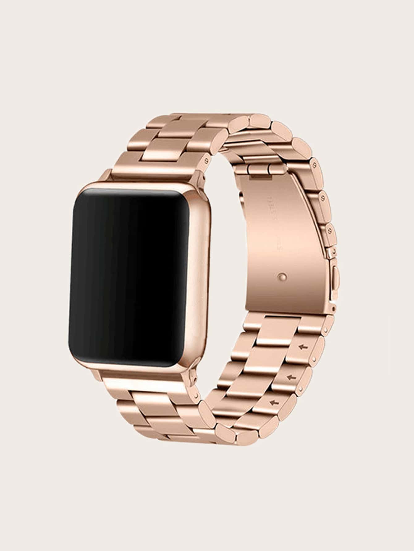 1入組素色不銹鋼Apple Watch錶帶