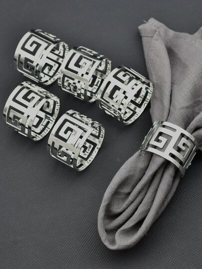 6pcs Hollow Napkin Ring