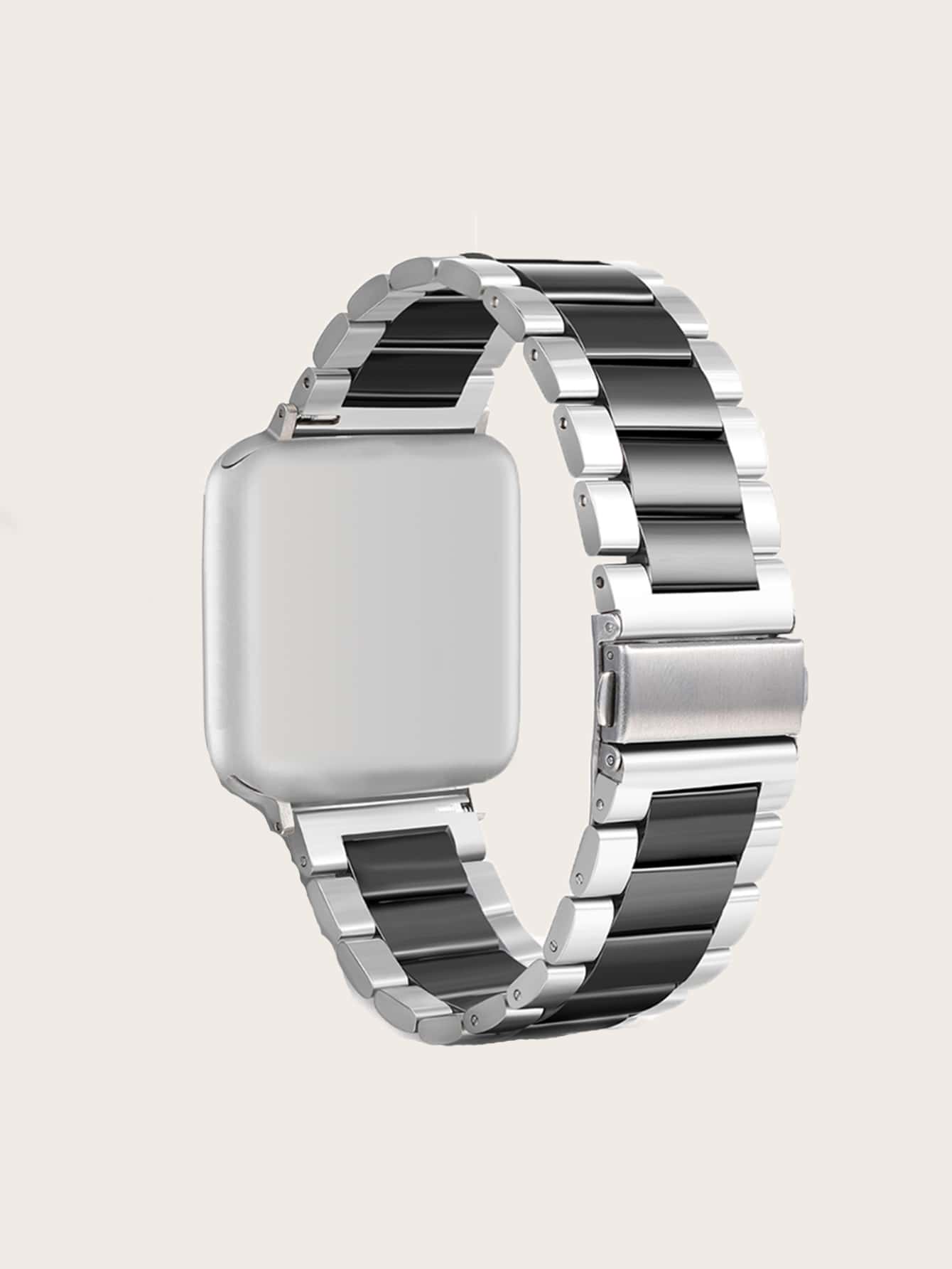 1pc Stainless Steel Watchband Compatible With Apple Watch - Multicolor - View 2