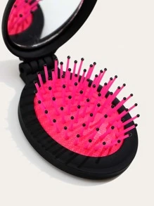 Cepillo de pelo y espejo 2 en 1 - Negro - Ver 5