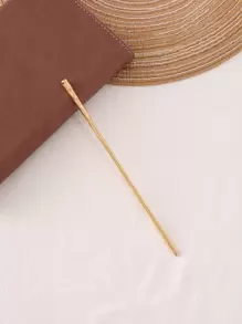 1pc Minimalist High-End Daily Hairpin, Bun Hair Fork Headwear For Women's Outings,Hair Accessories Hair Styling Pins Hair Bun Maker Bun Hair Piece - Gold - View 2