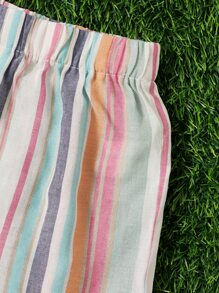 Soleia Striped Cami Top & Shorts Set - Multicolor - View 3