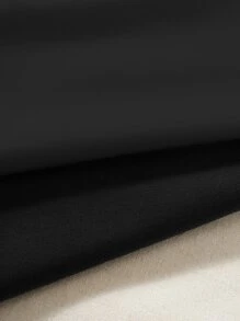 SHEIN Unity Bộ đồ 2 món áo ba lỗ thường ngày và quần short in chữ dành cho nữ - màu đen - Xem 3