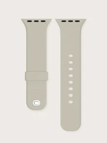 素色矽膠錶帶適用於Apple Watch - 卡其色 - 查看 2
