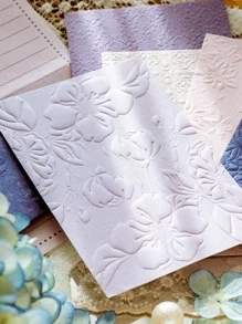 MO.CARD 20pcs Flower Embossed Random Material Paper - Multicolor - View 5