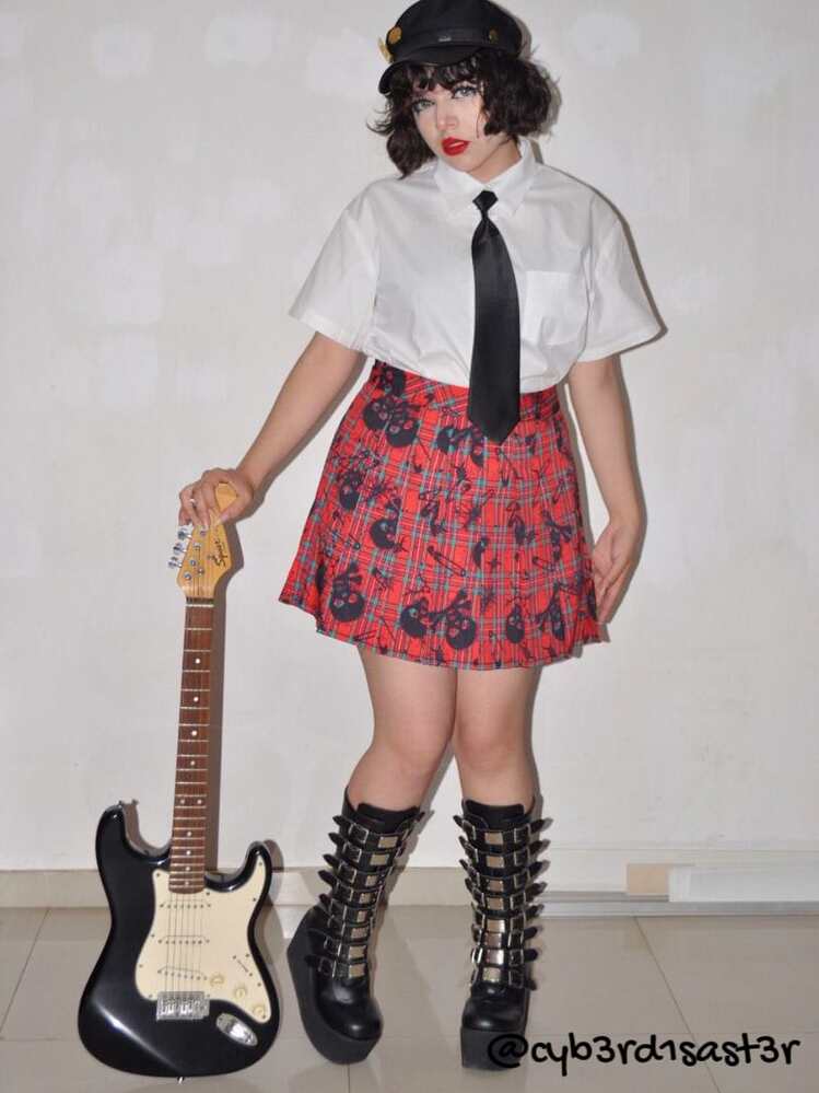 ROMWE Grunge Punk 素色前紐扣襯衫帶系帶 - 白色 - 查看 7