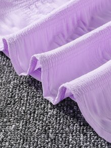 Niñas Vestido con cinturón de hombros descubiertos ribete con fruncido - Lila Púrpura - Ver 5