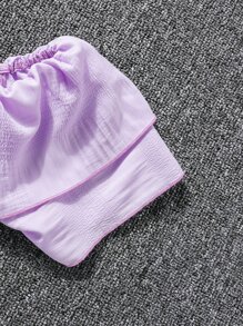 Niñas Vestido con cinturón de hombros descubiertos ribete con fruncido - Lila Púrpura - Ver 7