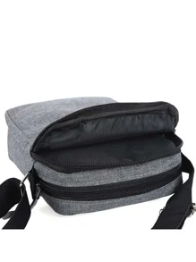 Học sinh trung học sinh năm nhất đại học túi đeo vai đa năng túi thường ngày túi vuông mini cho nam, túi xách cặp đi học để đi du lịch, đại học, ngoài trời, thể thao, bố đựng sách trở lại trường túi đeo chéo ký túc xá đa năng cho nam túi đeo chéo túi đeo hông đồ dùng học tập túi đeo chéo mùa thu cho nam túi hình trụ tiền cũ quà tặng Halloween Giáng sinh cho nam túi Scream Men cho nam mùa đông - Xám - Xem 6