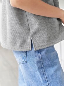 DAZY 純色背心上衣 - 淺灰色 - 查看 8