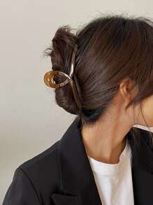 4入組極簡風格髮爪 - 彩色 - 查看 5