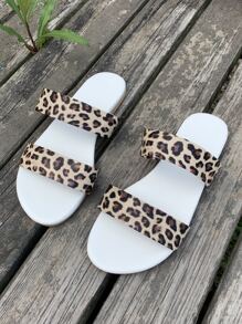 Sandalias con estampado de leopardo - Multicolor - Ver 4