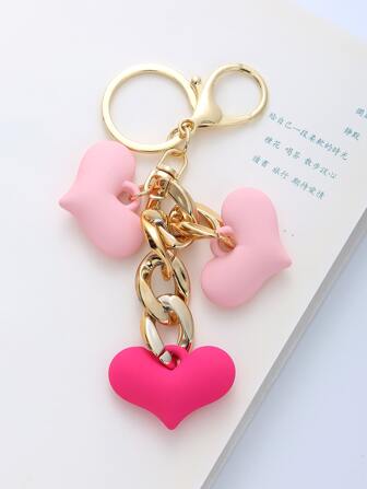 Llavero con dije de corazón lindo para uso diario, accesorios de San Valentín, accesorios de coche, accesorio de bolso, accesorios escolares góticos y Y2K, accesorios de Halloween, regalos del Día del Maestro, ideas de regalo de Navidad, accesorios de bolso, cordones con portaidentificaciones, accesorios de coche, accesorios de bolso, regalos para amigos y hermanas