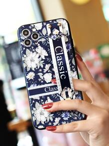 花卉圖案手機外殼帶腕帶支架 - 彩色 - 查看 1