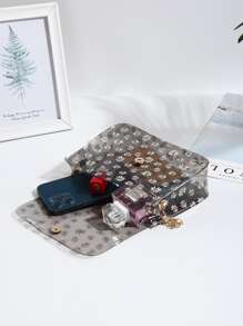 女士斜挎包，可爱印花PVC链条包，清新简约夏季女生单肩包 - 彩色 - 查看 4