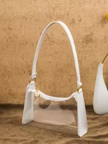 Clear Metal Decor Bag, Stadium Approved 12 X 12 X 6 Clear Transparent Purse Bag For Concerts Sports Events Festivals, Waterproof, Sandproof Transparent Bag, Beach Sports Picnic Snacks Clear Purse For Women - Clear - View 2