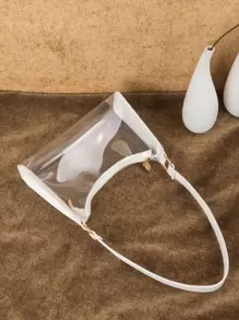 Clear Metal Decor Bag, Stadium Approved 12 X 12 X 6 Clear Transparent Purse Bag For Concerts Sports Events Festivals, Waterproof, Sandproof Transparent Bag, Beach Sports Picnic Snacks Clear Purse For Women - Clear - View 4